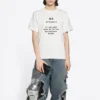 Maglietta con stampa logo FW21, bianca 661705TKVF19081