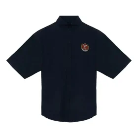 Maglietta con stampa logo universitario “Dark Blue” 675643TYB184100 Maglietta con stampa logo universitario “Dark Blue” 675643TYB184100