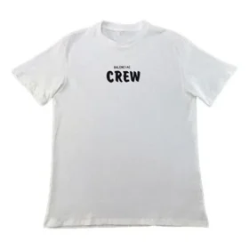 Maglietta da uomo Balenciaga a maniche corte con stampa, bianca 620941TIV749040 Maglietta da uomo Balenciaga a maniche corte con stampa, bianca 620941TIV749040