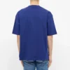 Maglietta da uomo Balenciaga con logo alfabetico, maniche corte, blu 612966TIV541195