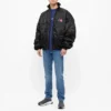 Maglietta da uomo Balenciaga con logo alfabetico, maniche corte, blu 612966TIV541195