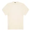 Maglietta da uomo Balenciaga con logo ricamato, girocollo e maniche corte, bianco crema 641614TJV829757