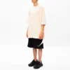 Maglietta da uomo Balenciaga con logo ricamato, girocollo e maniche corte, bianco crema 641614TJV829757