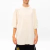 Maglietta da uomo Balenciaga con logo ricamato, girocollo e maniche corte, bianco crema 641614TJV829757