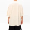 Maglietta da uomo Balenciaga con logo ricamato, girocollo e maniche corte, bianco crema 641614TJV829757