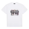 Maglietta da uomo Balenciaga con stampa del logo “Band Portrait”, stile retrò, maniche corte, bianca 612966TIV479000