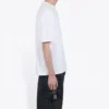 Maglietta da uomo Balenciaga con stampa del logo, comoda, a maniche corte, bianca 612966TIV549040