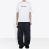 Maglietta da uomo Balenciaga con stampa del logo, comoda, a maniche corte, bianca 612966TIV549040