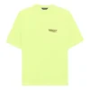 Maglietta da uomo Balenciaga con stampa del logo, maniche corte, giallo 641675TJVF77110