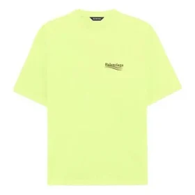 Maglietta da uomo Balenciaga con stampa del logo, maniche corte, giallo 641675TJVF77110 Maglietta da uomo Balenciaga con stampa del logo, maniche corte, giallo 641675TJVF77110