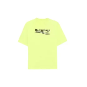 Maglietta da uomo Balenciaga con stampa del logo, maniche corte, giallo 641675TJVF77110 Maglietta da uomo Balenciaga con stampa del logo, maniche corte, giallo 641675TJVF77110