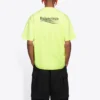 Maglietta da uomo Balenciaga con stampa del logo, maniche corte, giallo 641675TJVF77110