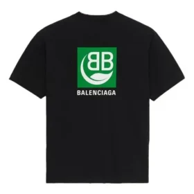 Maglietta da uomo Balenciaga con stampa del logo, maniche corte, nera 594579THV631000 Maglietta da uomo Balenciaga con stampa del logo, maniche corte, nera 594579THV631000
