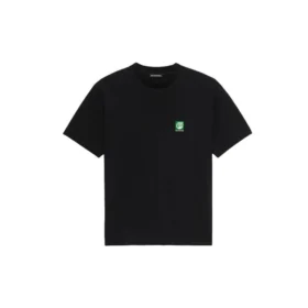 Maglietta da uomo Balenciaga con stampa del logo, maniche corte, nera 594579THV631000 Maglietta da uomo Balenciaga con stampa del logo, maniche corte, nera 594579THV631000
