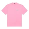 Maglietta da uomo Balenciaga con stampa del logo, maniche corte, rosa 641675TJVF75713
