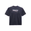 Maglietta da uomo Balenciaga con stampa “Political Campaign”, maniche corte, blu navy 570803TAV444128