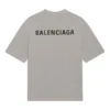 Maglietta da uomo Balenciaga FW21 con stampa logo, stile retrò, maniche corte, grigia 612966TIVG51167
