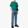 Maglietta da uomo Balenciaga Paris Love Regular con stampa a maniche corte, verde 594579TGV433640