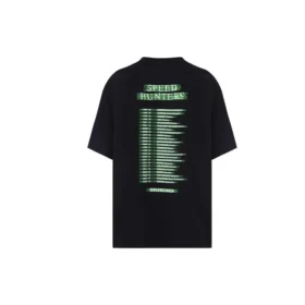 Maglietta da uomo Balenciaga Speedhunters Band a maniche corte, nera 556133TCV381000 Maglietta da uomo Balenciaga Speedhunters Band a maniche corte, nera 556133TCV381000