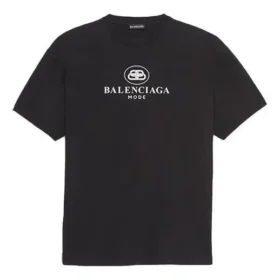 Maglietta da uomo Balenciaga SS21 con logo alfabetico a maniche corte, nera 570803TFV761000 Maglietta da uomo Balenciaga SS21 con logo alfabetico a maniche corte, nera 570803TFV761000