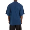Maglietta da uomo Balenciaga SS21 con stampa a motivo running e logo, dal taglio ampio, a maniche corte, blu 641614TJVK64866