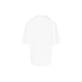 Maglietta da uomo Balenciaga SS21 con stampa motivo maratona e logo, maniche corte, bianca 641614TJVK69040 Maglietta da uomo Balenciaga SS21 con stampa motivo maratona e logo, maniche corte, bianca 641614TJVK69040