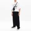 Maglietta da uomo Balenciaga SS21 con stampa motivo maratona e logo, maniche corte, bianca 641614TJVK69040