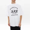 Maglietta da uomo Balenciaga SS21 con stampa motivo maratona e logo, maniche corte, bianca 641614TJVK69040