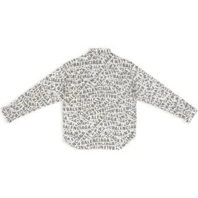 Maglietta dalla vestibilità ampia con strisce con logo su tutta la superficie “Grigio” 662983TML201240 Maglietta dalla vestibilità ampia con strisce con logo su tutta la superficie “Grigio” 662983TML201240