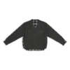 Maglietta ibrida con scollo a V “Anthracite Black White” 704271T41301163
