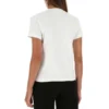 Maglietta in cotone con stampa a maniche corte, bianca 612964TJVD69000