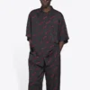 Maglietta minimal a maniche corte “Black Red” 658841TKO521076