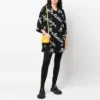 Maglietta minimal a maniche corte con logo scarabocchiato “Black White” 681813TML131070