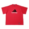 Maglietta oversize Balenciaga x adidas “Red” 712398TNVA66278