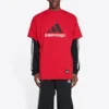 Maglietta oversize Balenciaga x adidas “Red” 712398TNVA66278