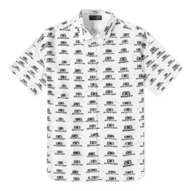 Maglietta oversize con logo BB “White Black” 725382TNL889040
