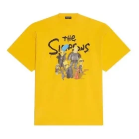 Maglietta oversize in cotone Balenciaga x THE SIMPSONS “Yellow” 676589TLVG77200