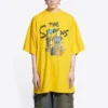 Maglietta oversize in cotone Balenciaga x THE SIMPSONS “Yellow” 676589TLVG77200