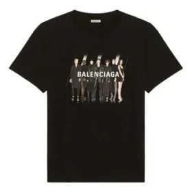 Maglietta unisex a maniche corte, ampia, con stampa del logo e ritratto della band, stile retrò, nera 612966TIVA11000 Maglietta unisex a maniche corte, ampia, con stampa del logo e ritratto della band, stile retrò, nera 612966TIVA11000