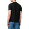 Maglietta unisex a maniche corte con colletto rotondo e logo piccolo, nera 556151TYK281000
