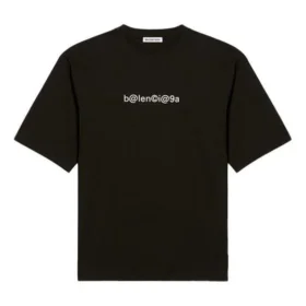 Maglietta unisex a maniche corte con logo classico, taglia grande, nera 620941TIV501070 Maglietta unisex a maniche corte con logo classico, taglia grande, nera 620941TIV501070