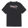 Maglietta unisex a maniche corte con logo, vestibilità ampia, nera 556150TAV441000