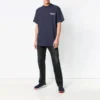 Maglietta unisex a maniche corte con motivo logo, blu navy 556150TAV444128
