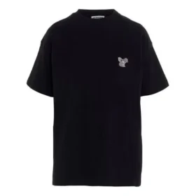 Maglietta unisex a maniche corte ricamata, nera 612965TIVD31000 Maglietta unisex a maniche corte ricamata, nera 612965TIVD31000