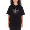 Maglietta unisex con stampa “Paris”, girocollo, nera 594599TGV661000