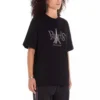 Maglietta unisex con stampa “Paris”, girocollo, nera 594599TGV661000