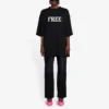 Maglietta unisex FW 21 con stampa di lettere a scelta, nera 661715TKVD31070