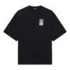Maglietta unisex FW21 con stampa e collo rotondo, nera 661715TKVE51070