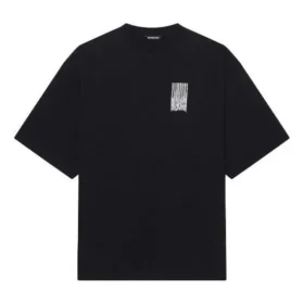 Maglietta unisex FW21 con stampa e collo rotondo, nera 661715TKVE51070 Maglietta unisex FW21 con stampa e collo rotondo, nera 661715TKVE51070