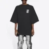 Maglietta unisex FW21 con stampa e collo rotondo, nera 661715TKVE51070